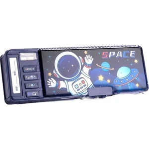 Çok Fonksiyonlu Kırtasiye Kutusu Kod Kilitli Kalem Kutusu Çift Katmanlı Büyük Kapasiteli Mekanizmalı Kalem Kutusu (Yurt Dışından)