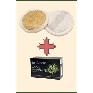 Aktarzane Kabak Lifi Yüz Kesesi Mini + Doğacı Ardıç Sabunu 150gr Banyo Hamam Kesesi Spa Seti