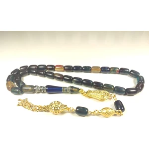 İskeçe Tesbih Şevket Alkan  Usta Eseri 925 Ayar Gümüş Nakkaş Objeden Katalin Sertifikalı 5920