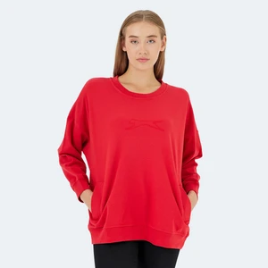 VIKENTI SW Kadın Oversize Sweatshirt Kırmızı