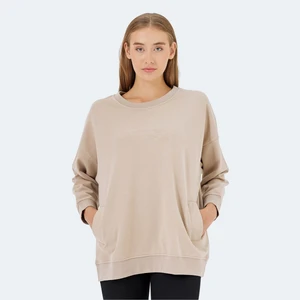 VIKENTI SW Kadın Oversize Sweatshirt Bej