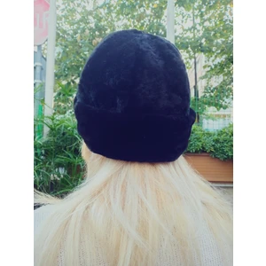 Hakiki Kuzu Postu Posteki Çift Kat Bere Şapka Börk