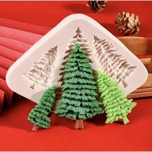 Üçlü Mini Çam Ağacı Silikon Kalıp K-121