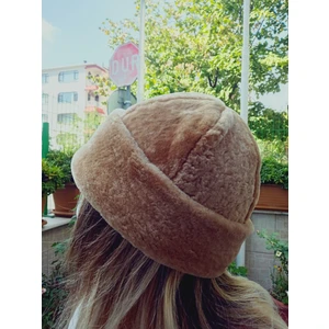 Hakiki Kuzu Postu Posteki Çift Kat Bere Şapka Börk