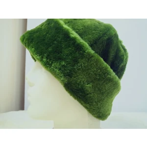 Hakiki Kuzu Postu Posteki Çift Kat Bere Şapka Börk