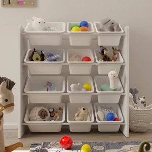 12 Sepetli Çok Amaçlı Oyuncak Dolabı Montessori Dolap