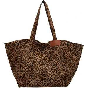 Şık Leopar Desenli Tote Çanta, Büyük Kapasiteli Omuz Çantası (Yurt Dışından)