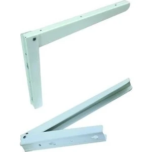 Katlanır L Masa Konsolu Beyaz 2 Adet ( 1 Takım ) 40 Cm Raf Demiri