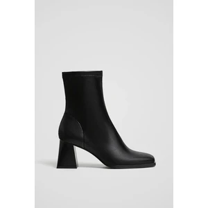 Duxal Shoes Streç Bilekli Orta Boy Topuklu Bot