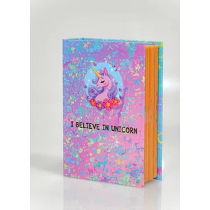 Çiçekli Unıcorn Dekoratif Kitap Kutu