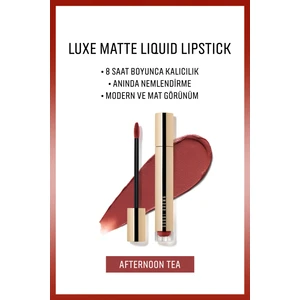 Bobbi Brown Luxe Matte Liquid Lipstick - 8 Saate Kadar Kalıcı Likit Mat Ruj - Afternoon Tea - 6ml
