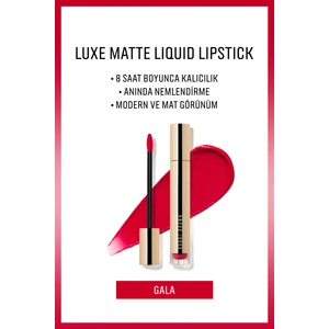 Bobbi Brown Luxe Matte Liquid Lipstick - 8 Saate Kadar Kalıcı Nemlendirme Etkili Likit Mat Ruj - Gala - 6ml