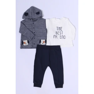 Erkek Bebek 3'lü Takım Köpek Baskılı D44