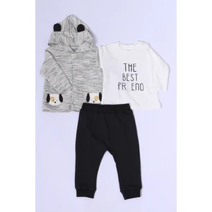 Erkek Bebek 3'lü Takım Köpek Baskılı D44