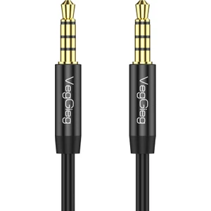Veggieg 3.5mm Jack Trrs Hi-Fi Aux Mikrofon ve Ses Kablosu 1 Metre