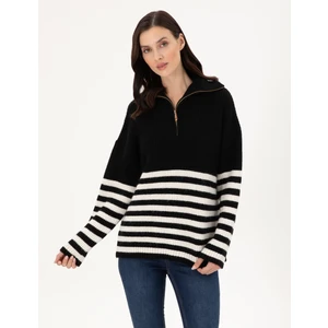 Pierre Cardin Kadın Siyah Comfort Fit Kazak 50298102-VR046