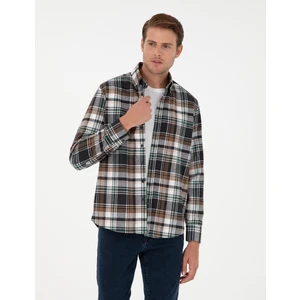 Pierre Cardin Erkek Kahverengi Comfort Fit Oduncu Gömlek 50292889-VR029