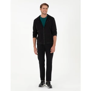Pierre Cardin Erkek Siyah Slim Fit 3 İplik Düz Paça Eşofman Altı 50299304-VR046