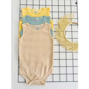 3 Adet 5-9 Yaş Arası Çocuk Çıtçıtlı Body - Özel Çocuklar- Büyük Çocuk Body