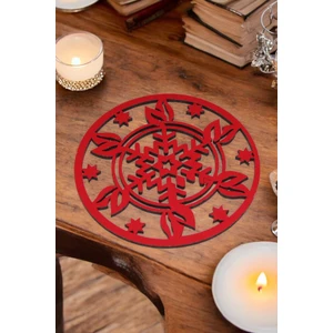 Ahşap dekoratif Amerikan Servis Kartanesi Supla- 4 ADET - Kırmızı Rengi