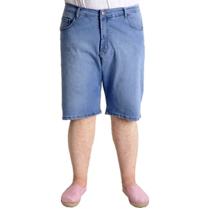 Mode Xl Büyük Beden Erkek Kot Şort New Armına Blue 23805 Buz Mavi