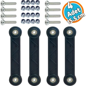 Beşik Sallama Aparatı (İki Delik Arası 15.5 Cm) Çocuk Bebek Beşiği Takımı Aparatı Seti Siyah 4 Adet
