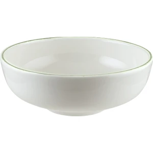 Retro Hygge 12 Adet 14CM Yeşili Kenar Çizgili Porselen Kase