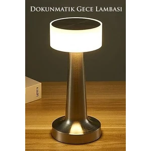Dekoratif Şarjlı Dokunmatik LED Masa Lambası USB Kablolu Abajur ve Gece Lambası