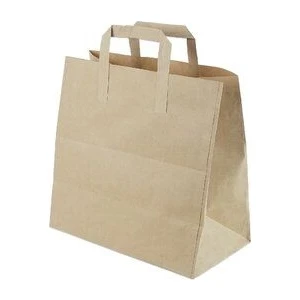 Flat Saplı Kraft Çanta 100 Adet 
EBAT 28X16X28
