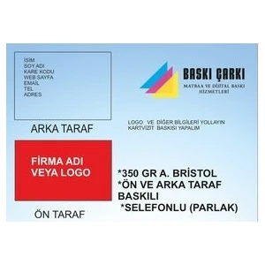 Baskı Çarkı Kartvizit Dev Kampanya 1000 Adet