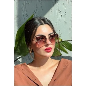 UV400 Korumalı Kare Kristal Kesim Kadın Güneş Gözlüğü