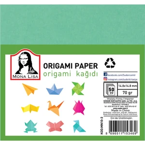 Mona Lisa Origami Kağıdı 15X15 Cm. 10 Renk 50 Adet