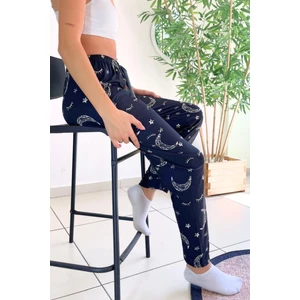 Farya Home Dreamy Soft Kadife Dokulu Desenli Süet Pijama Altı Pantolon