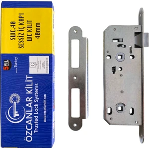 Oval 40MM Gömme Sessiz Iç Kapı Oda ve Wc Banyo Kilidi (Oda - WC)(23MMX40MM)