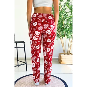 Dreamy Soft Kadife Dokulu Desenli Süet Pijama Altı Pantolon