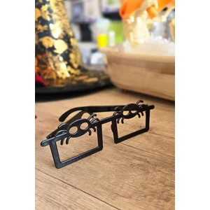 Örümcekli Plastik Gözlük Halloween Parti Gözlüğü Siyah 1 Adet