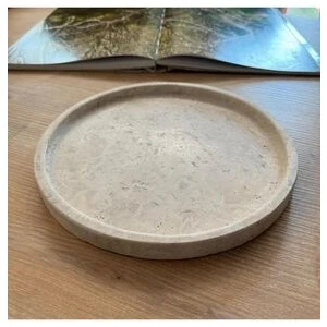 Traverten Mermer Tabak , Doğal Mermer Sunum Tabağı, Traverten Sunum Tabağı