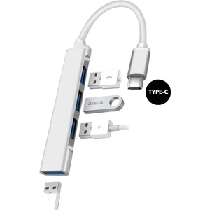 Fxn-08 Type-C To 4* USB 3.0 Otg iMac Pro MacBook Air Mac Mini/Pro Surface Pro Dizüstü Bilgisayar Çevirici Hub Adaptör