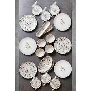 Kitchen Life 32 Parça 6 Kişilik Azelia New Bone Porselen Kahvaltı Takımı