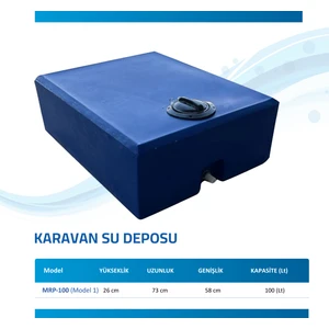 100 Lt Mavi Su Deposu Karavan vana hediye