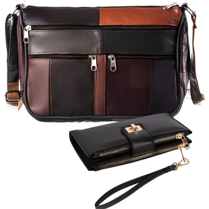 Hakiki Deri Kadın Hediye Çanta ve Cüzdan Seti