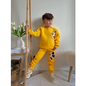 Miniko Kids Erkek Çocuk Mickey Modelli 3iplik Şardonlu Eşofman Takımı
