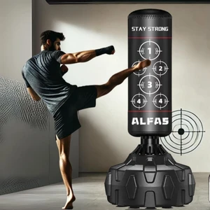 Ayaklı Boks Torbası Ev Için 170CM Dayanıklı Deri Dikey Ayaklı Kum Torbası Kick Boks Standı