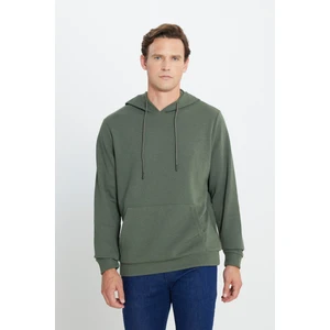 Altınyıldız Classics 2 Iplik Sıcak Tutan Standart Fit Normal Kesim Kapüşonlu Ottoman Desenli Cepli Sweatshirt