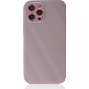 Apple iPhone 12 Pro Max Kılıf Kamera Korumalı Arkası 9h Temperli Cam Yüzey Soft Tasarım Glass Kapak