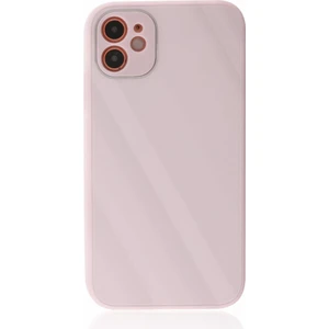 Apple iPhone 12 Kılıf Kamera Korumalı Arkası 9h Temperli Cam Yüzey Soft Tasarım Glass Kapak