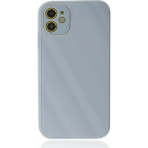 Apple iPhone 12 Kılıf Kamera Korumalı Arkası 9h Temperli Cam Yüzey Soft Tasarım Glass Kapak