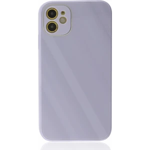 Apple iPhone 12 Kılıf Kamera Korumalı Arkası 9h Temperli Cam Yüzey Soft Tasarım Glass Kapak