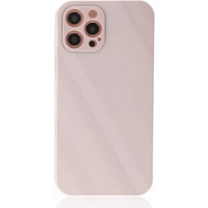 Apple iPhone 12 Pro Max Kılıf Kamera Korumalı Arkası 9h Temperli Cam Yüzey Soft Tasarım Glass Kapak