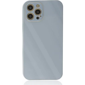 Apple iPhone 12 Pro Max Kılıf Kamera Korumalı Arkası 9h Temperli Cam Yüzey Soft Tasarım Glass Kapak